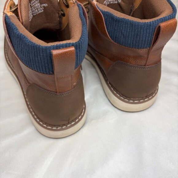 Club Room Men Moc Toe Combat Hiking Boot Feliixx Size US 9.5M Brown Faux Leather main image 4